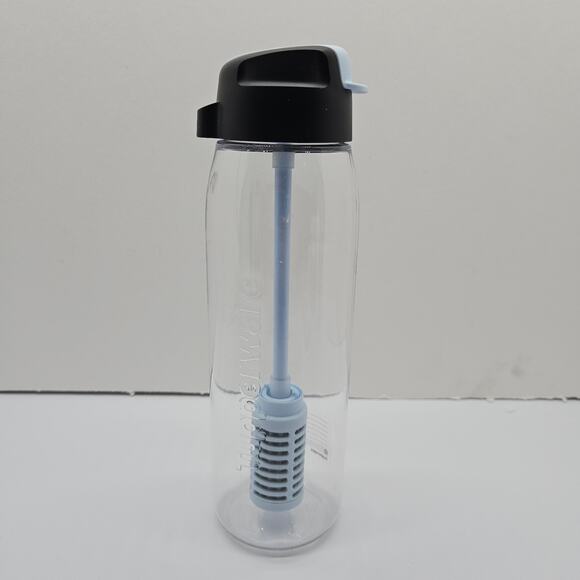 Tupperware Pure & Go Water Filter Bottle 25 oz/750 mL with Straw & Filter - Picture 1 of 4